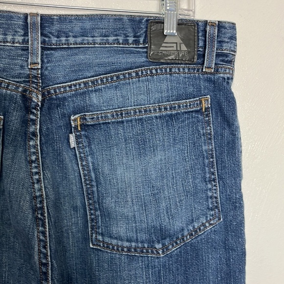 Levi's Silvertab Low & Loose Jeans Men's 36 Blue 5 Pocket Zip Rigid Denim Y2K - Picture 12 of 15